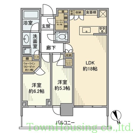 パークタワー勝どきミッドの物件間取画像